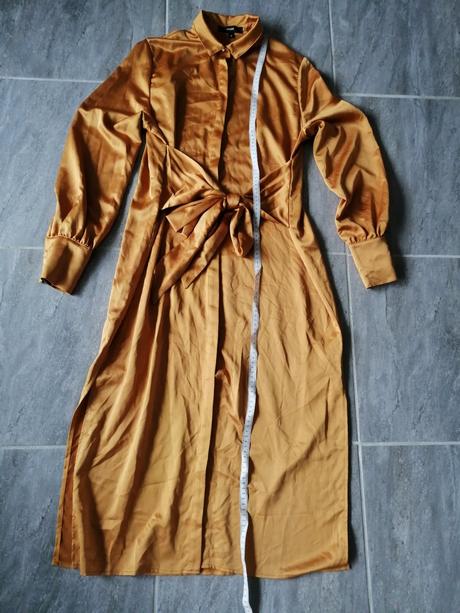 Medovozlatohnedé,jantárové satén. šaty answear,vm, m