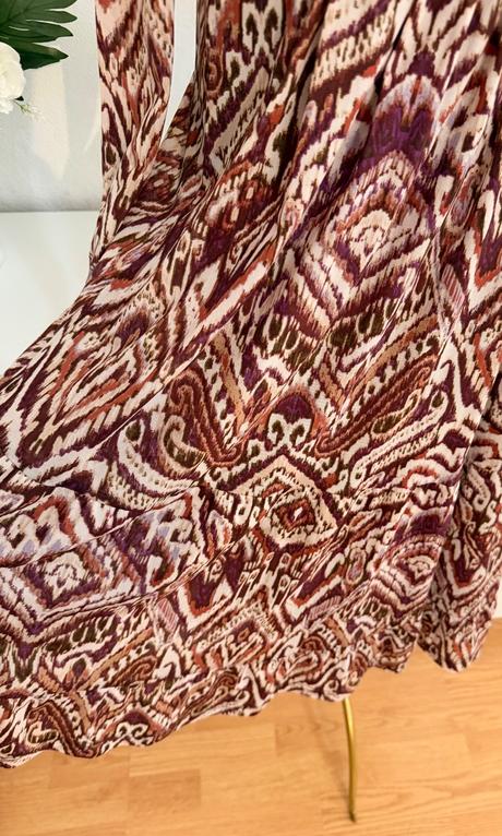 Luxusné zero midi šaty v boho chic štýle, 38