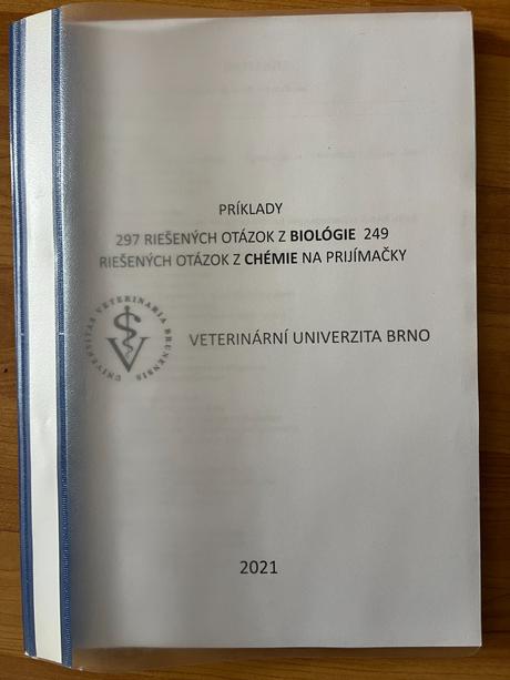 Podklady a príklady prijímačky veterina brno, 