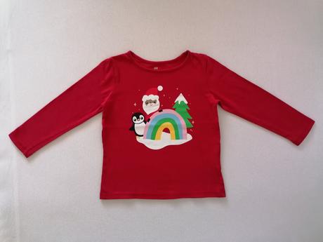 Tricko 98/104 so zimnym motivom, h&m,98
