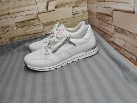 Remonte - rieker 43 - dámske biele kožené topánky, rieker,43