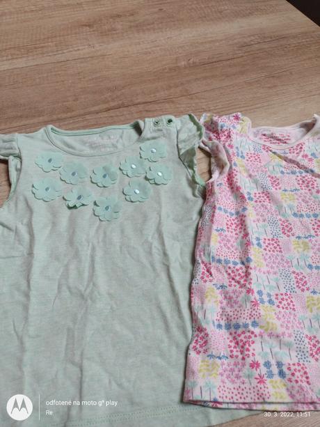 Dievčenské tričká f&f 2ks, 86