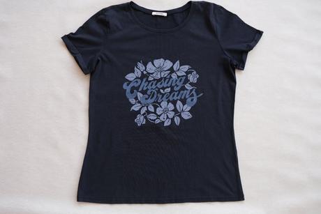 Tmavomodré tričko chasing dreams, orsay,l