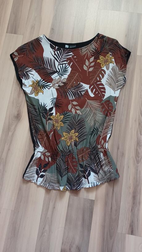 Vzorovaný top, peplum, bonprix,34