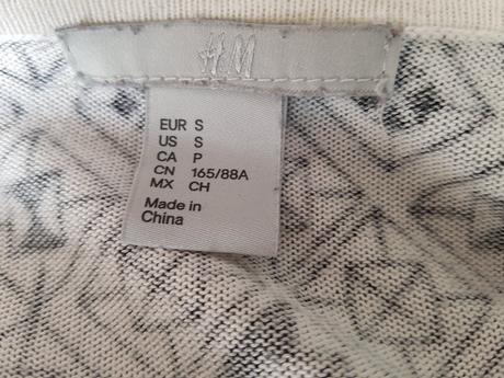 Bielocierny sveter h&m, h&m,s