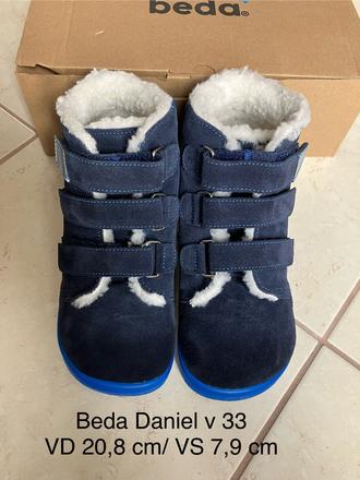 Zimné barefoot topánky beda daniel, v 33, beda,33