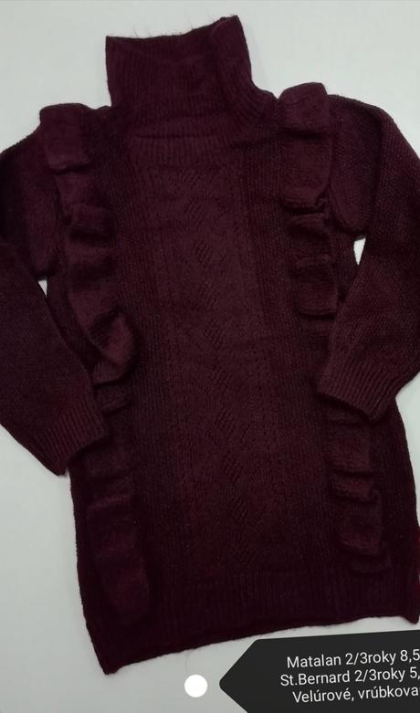 Svetríkové šaty / tunika s volánikmi, matalan,98