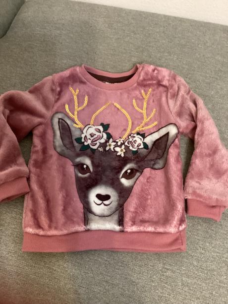 Plyšový pulovrik - zapínanie pri krku, 86