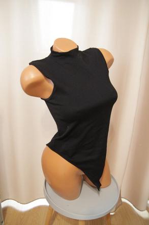 Čierny rolákový body top, m, m