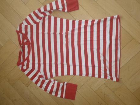 Červenobiele pásikové tričko, xs