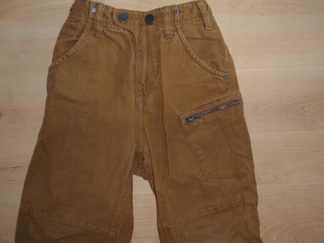 Rifle nohavice hnedej farby, h&m,122