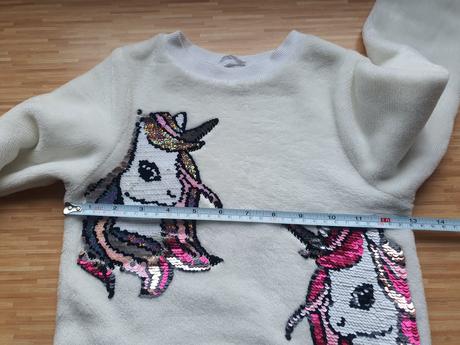 Hunata mikinka s flitrami, h&m,110