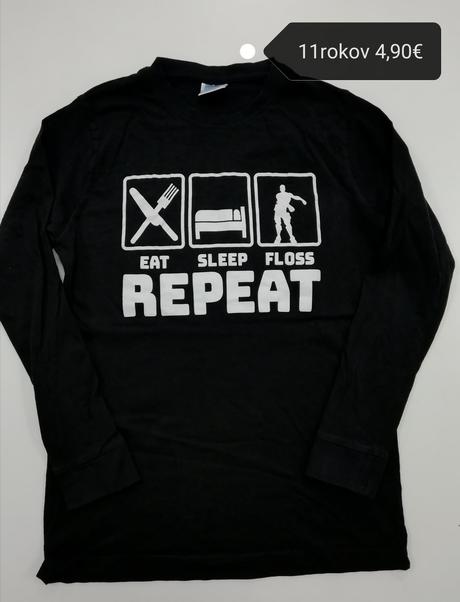 Čierne tričko floss repeat, 146