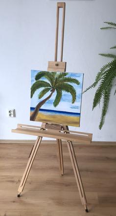 Ručne maľovaný obraz  tropický raj, 