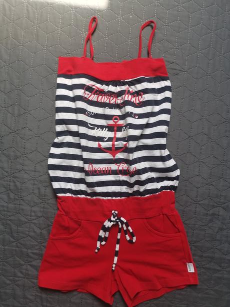 Dievčenský overal s krátkymi nohavicami, 128, 128