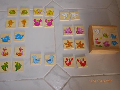 Drevená hra-skladačka daj do páru zvieratká,