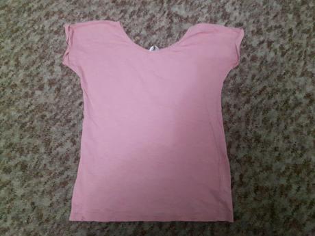 Ružové tričko s krátkymi rukávmi, s