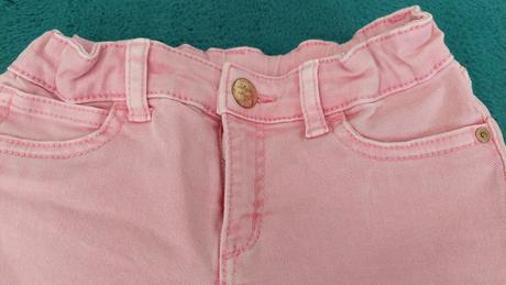 Ružové riflové kraťasy, h&m,104