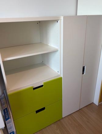 Ikea stuva detská zostava 2 ks, biela a zelená,