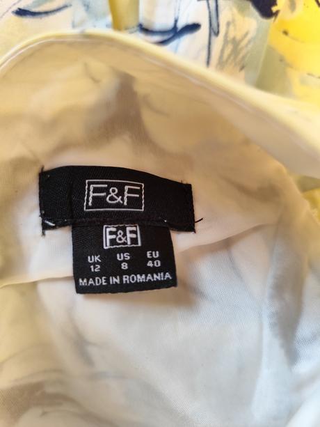 Letné kvetované šaty f&f, veľ 40, f&f,40