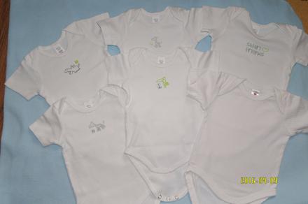 Body s kr.rukávom 3-6m/6ks, baby club,68