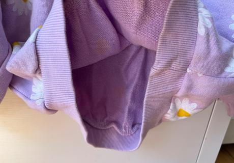 Fialová margarétková bavlnená mikina, zara, 104, zara,104