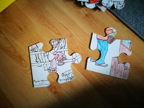 Velke puzzle na dvore 24 dielikov, 