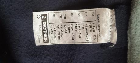 Flisova mikina, decathlon,128