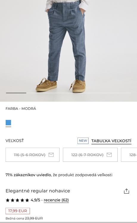 Nohavice, reserved,164