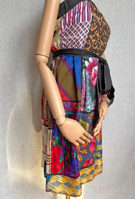 Hodvábne koktejlové šaty, xs