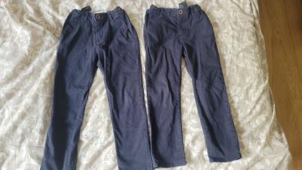 Chlapcenske tmavomodré nohavice dvojicky, h&m,116
