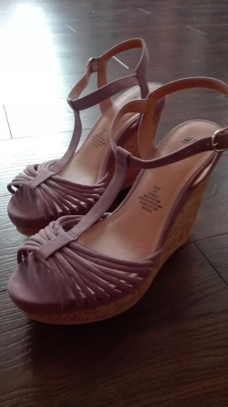 Dámske fialové sandále h&m, h&m,39