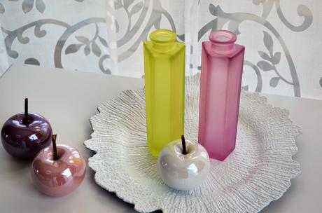 Sklenená ružová váza, 