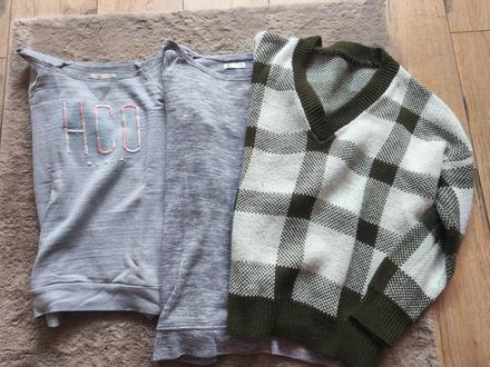 2x mikina + 1x sveter, hollister,m