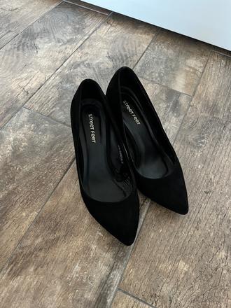 Čierne semišové lodičky, 37