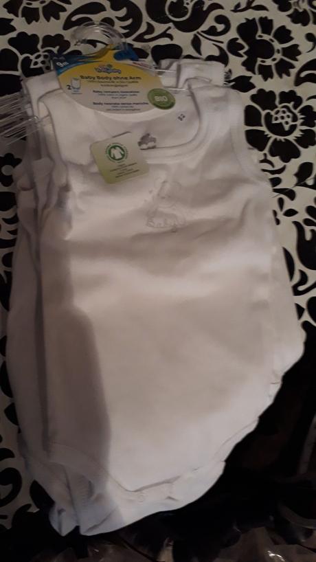 Body bio bavlna bez rukavov 2 kusy, 74