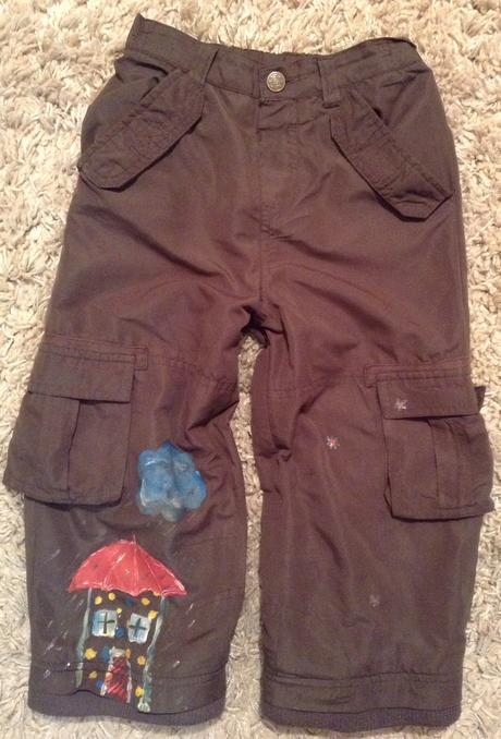 Maľované hnedošedé podšité kapsáče, adams,104