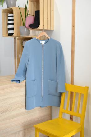 Svetlomodrý prechodný kabát 40, h&m,40
