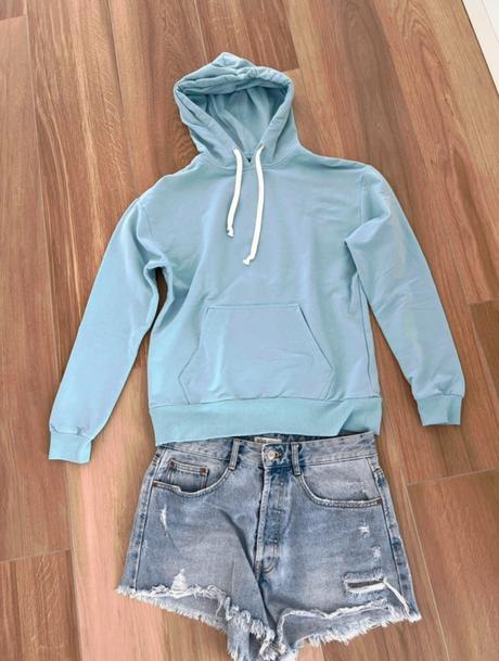 Tyrkysová mikina, h&m,xs