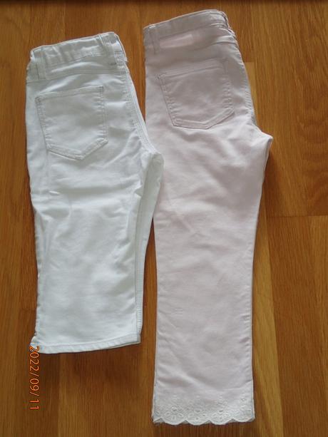 Biele a ružové 3/4 rifle hm, h&m,134