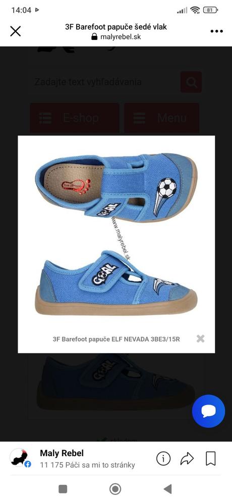 3f barefoot papuče/tenisky elf, 26