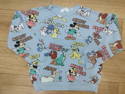Mikina mickey mouse, 134/140, h&m,134