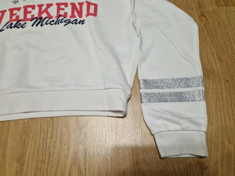 Mikina biela, h&m,134