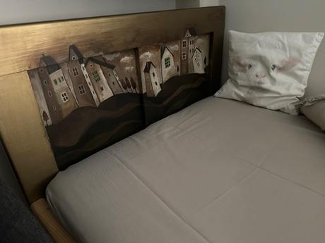 Krásna secesná posteľ 90x200cm, šírka (cm): 90,dĺžka (cm): 200