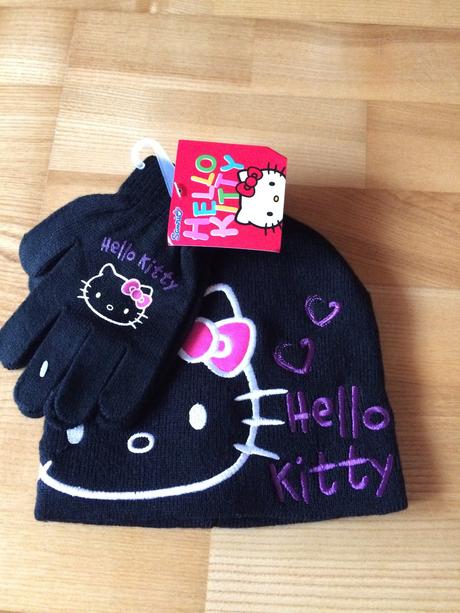 Dievčenský zimný set hello kitty (čiapka + ruk.), 50