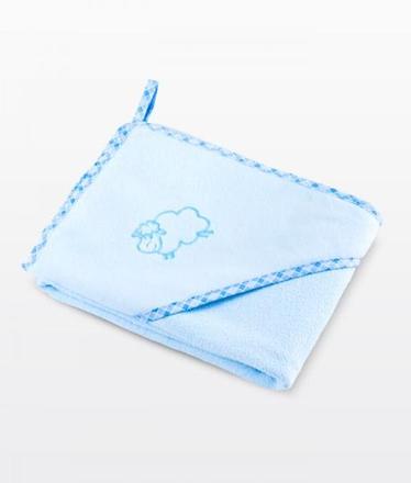 Sensillo detská osuška s ovečkou 80x80 cm modrá,