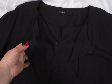 Kvalitné čierne šaty ellos, 38