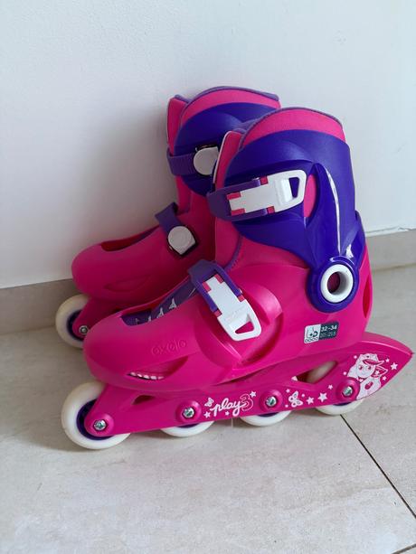 Set korčule oxelo play 3 (32-34) + kompletné chrán, 32