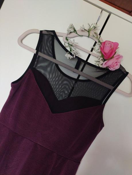 Bordové šaty, h&m,m