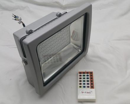 Led farebný rgb vonkajší reflektor 30w s diaľkovým, 